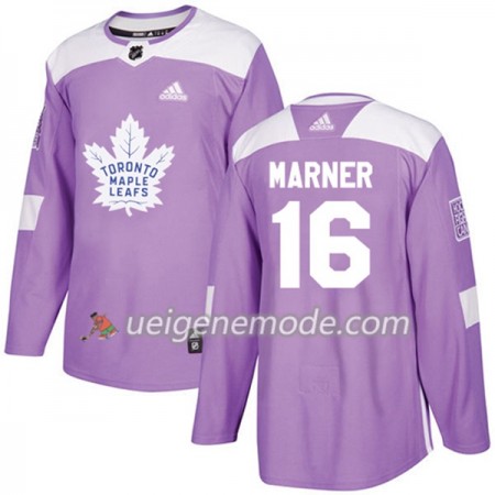 Herren Eishockey Toronto Maple Leafs Trikot Mitchell Marner 16 Adidas 2017-2018 Lila Fights Cancer Practice Authentic